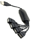 4 Port USB 2.0 Bus Powered HUB (Black)